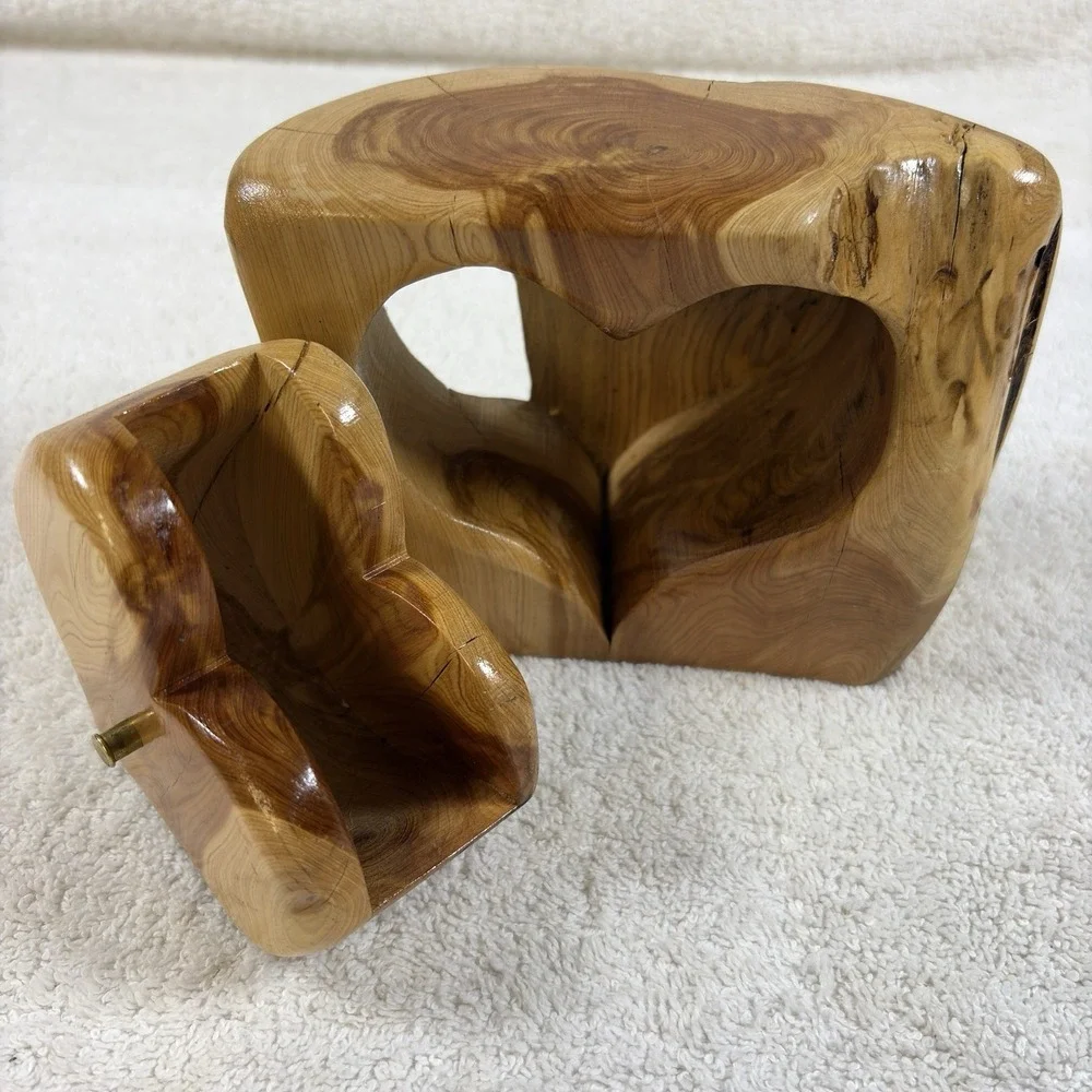 Bill Legg Craft Handmade Texas Wood Heart Keepsake Trinket Box Signed Rustic